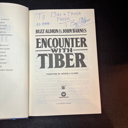 Encounter With Tiber - Buzz Aldrin and John Barnes - Signed Copy - 1996
