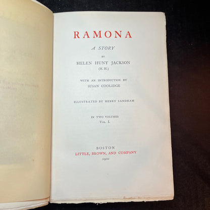Ramona - Helen Jackson - Limited of 500 - Two Volumes - 1900
