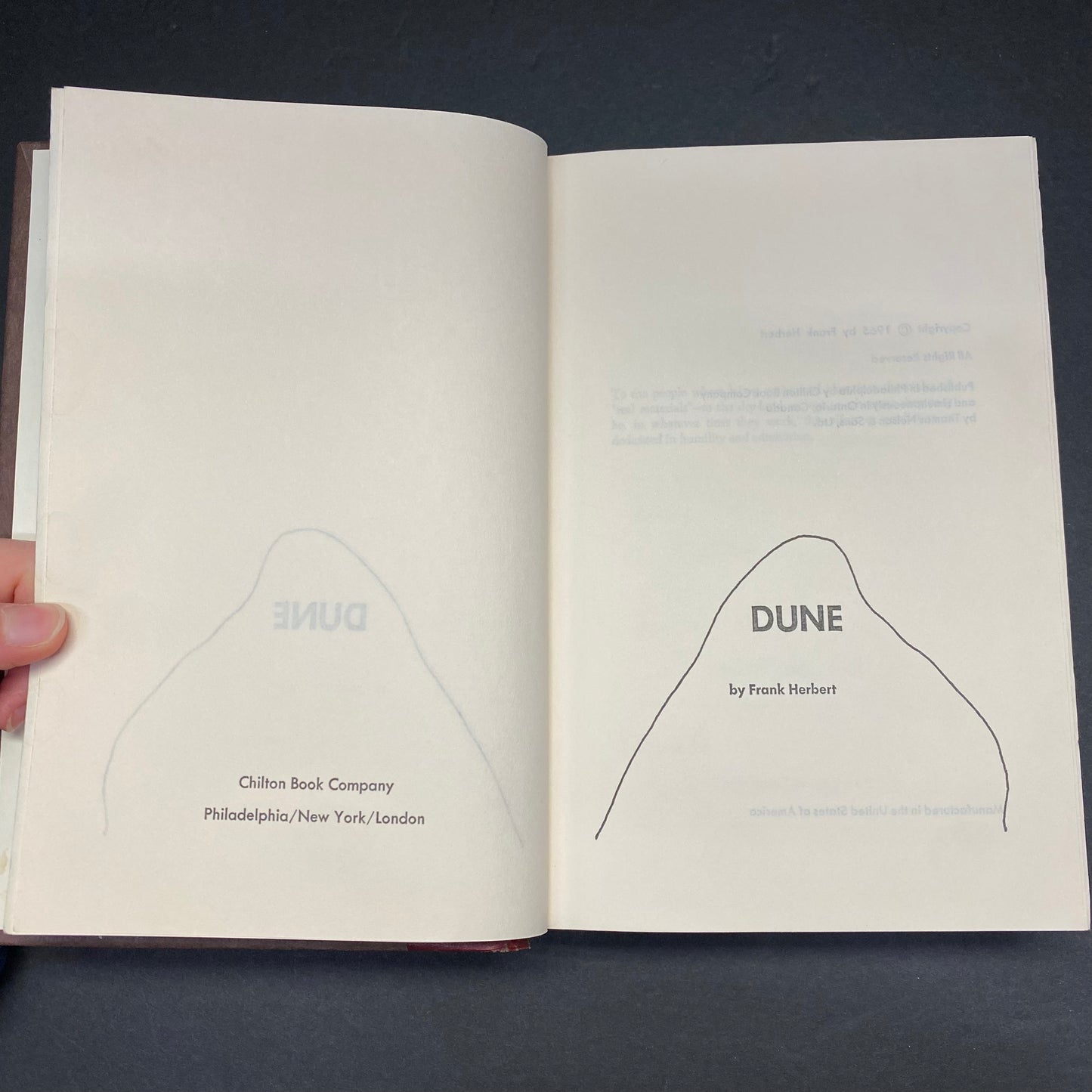 Dune - Frank Herbert - Early Book Club Edition - 1965