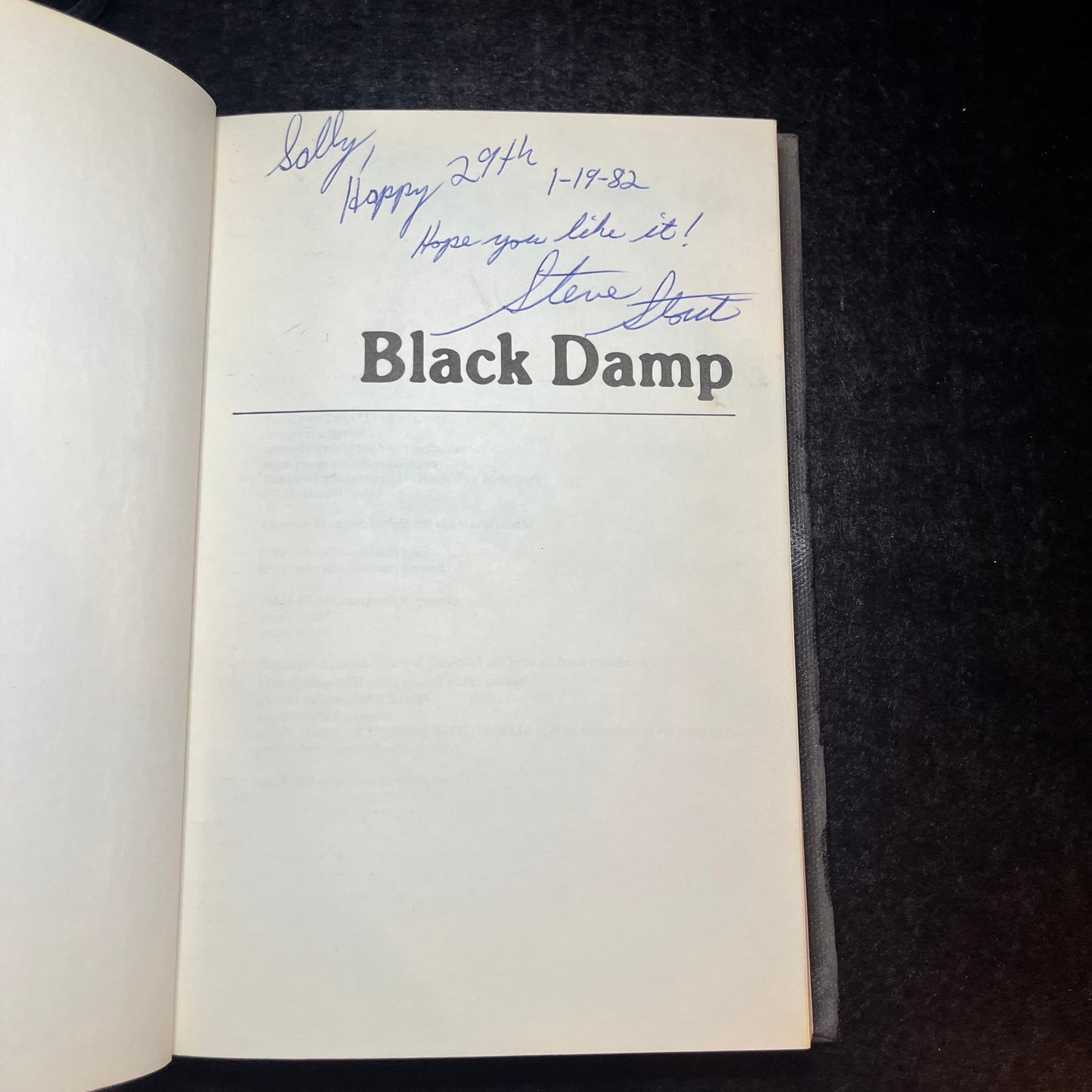 Black Damp - Steve Scout - Signed - 1979