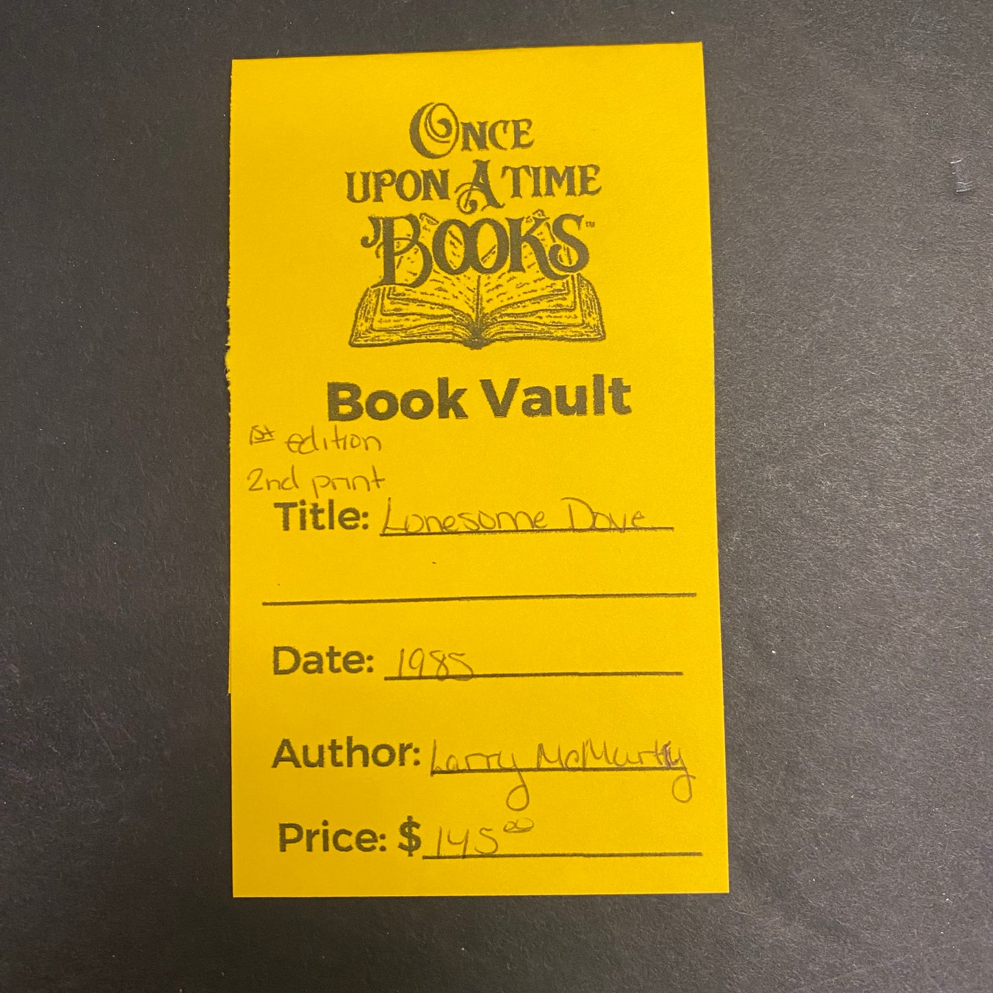 Lonesome Dove - Larry McMurtry - 1st Edition - 2nd Print - 1985