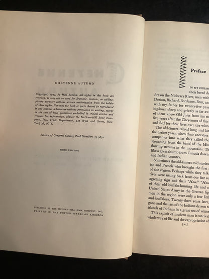 Cheyenne Autumn - Mari Sandoz - 3rd Print - 1953