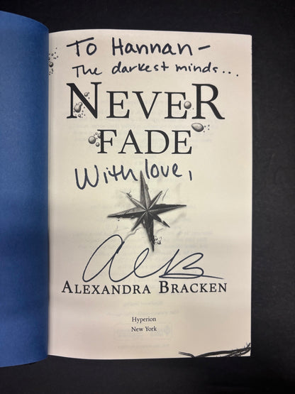 Never Fade - Alexandra Bracken - 1st Edition - Signed - 2013