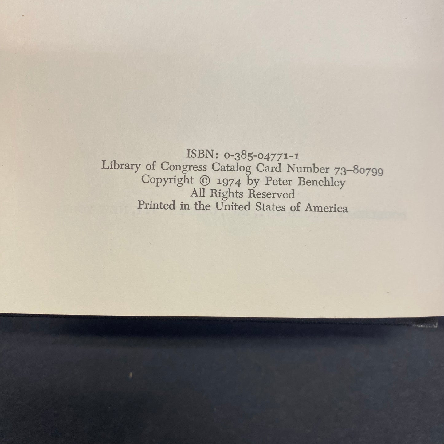 Jaws - Peter Benchley - Early Print - 1974