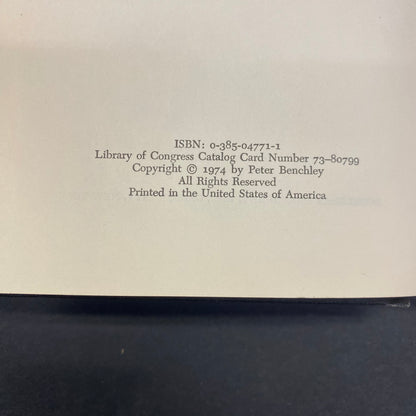 Jaws - Peter Benchley - Early Print - 1974