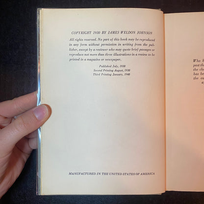 Black Manhattan - James Weldon Johnson - 3rd Print - 1940