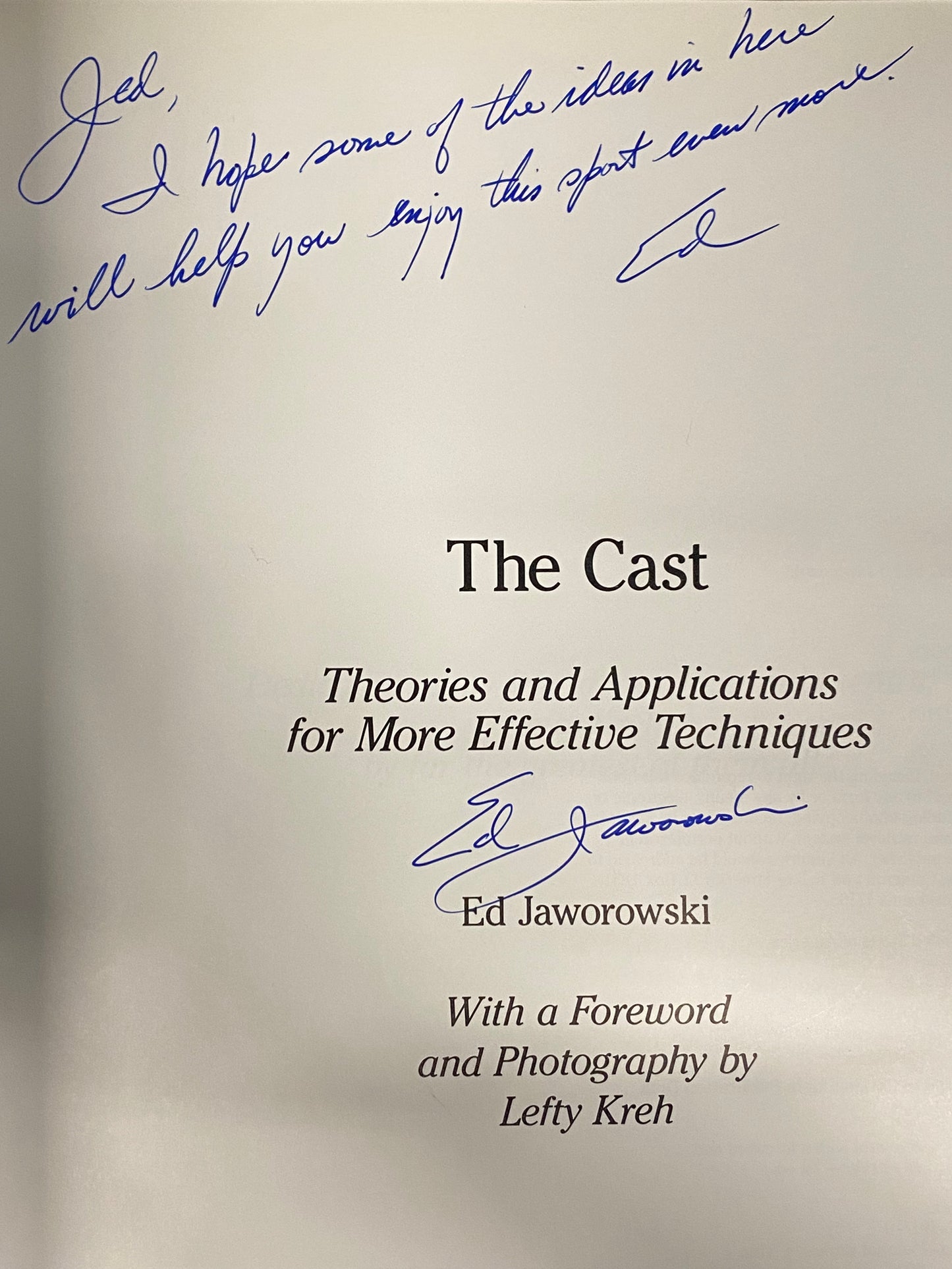 The Cast - Ed Jaworowski - Signed - 1st Edition - 1992