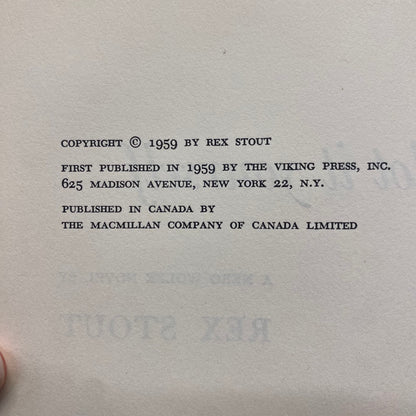 Plot It Yourself - Rex Stout - 1st Edition - Ex Library - 1959