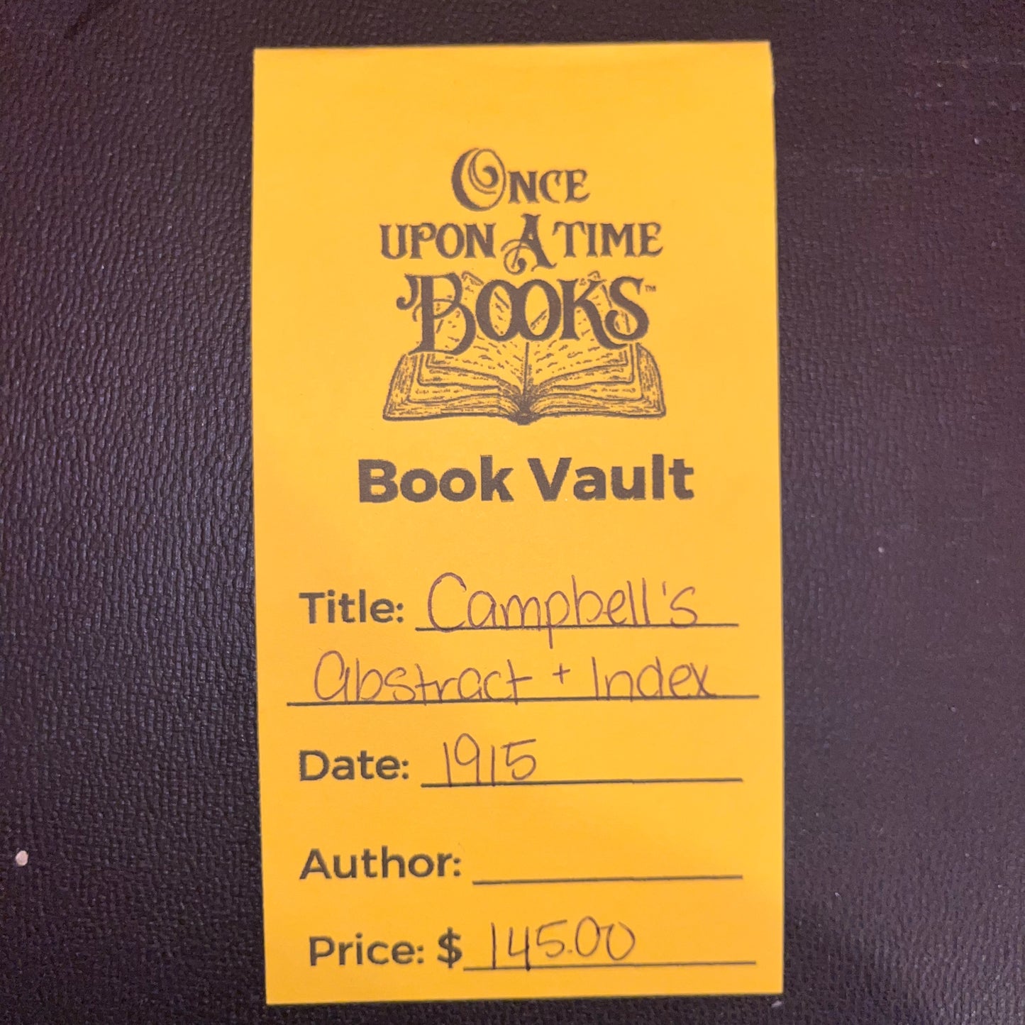 Campbell's Abstract and Index - Muskogee, OK - 1915