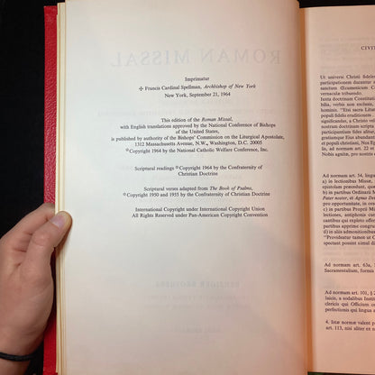Roman Missal - Benziger Brothers - 1964