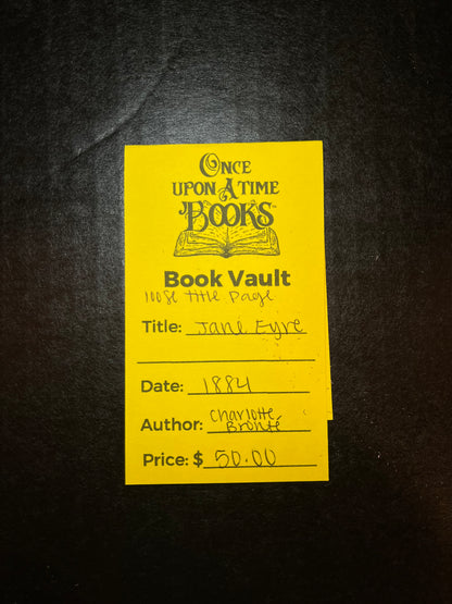 Jane Eyre - Charlotte Bronté - 100 SE Title Page - 1884