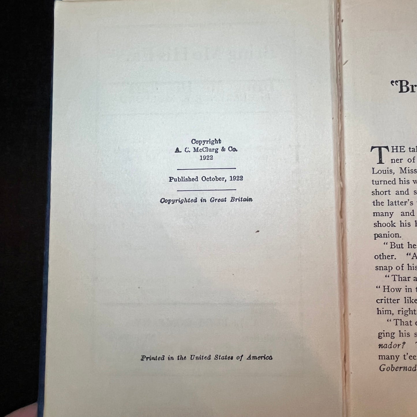 Bring Me His Ears - Clarence E. Mulford - First Edition - 1922