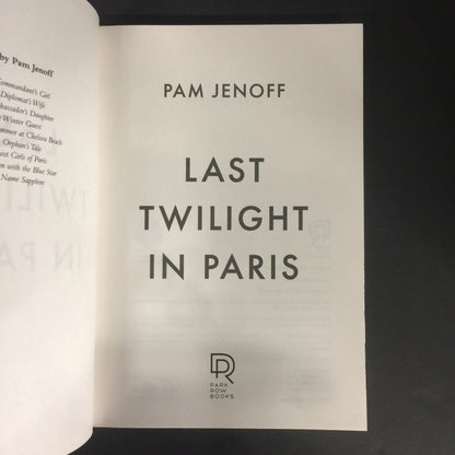 Last Twilight in Paris - Pam Jenoff - Signed - Barnes and Noble Special Edition - 2025