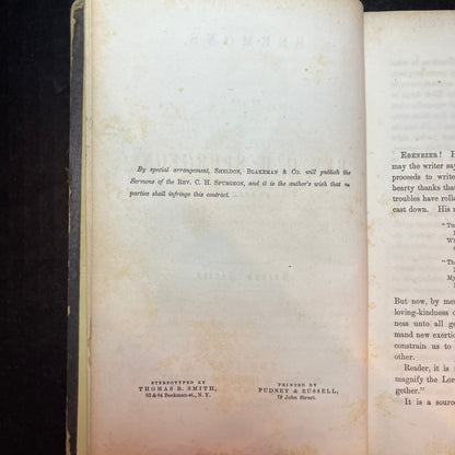 Spurgeon's Sermons - Sheldon, Blakeman and Company - 1857
