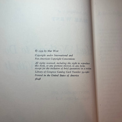 Goodness Had Nothing to Do With It - Mae West - 2nd Print - 1954