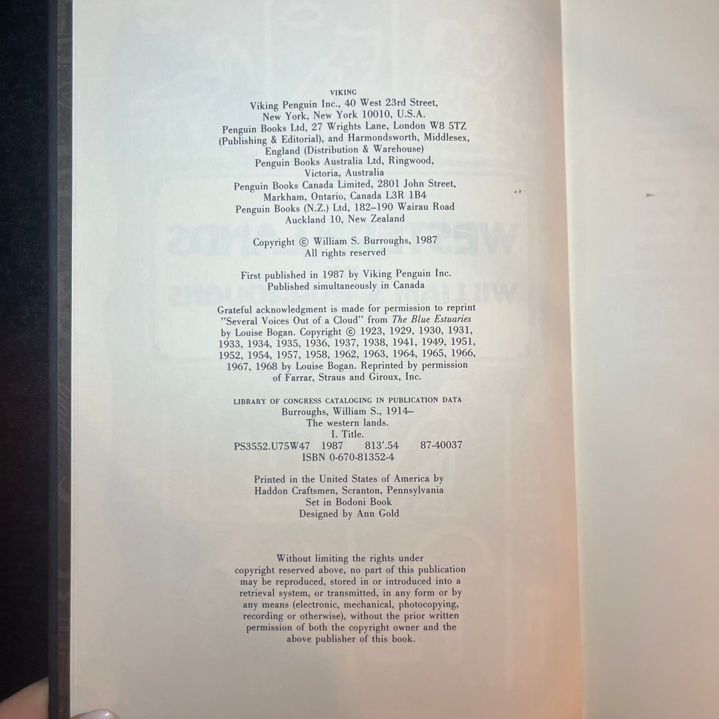 The Western Lands - William S. Burroughs - 1987