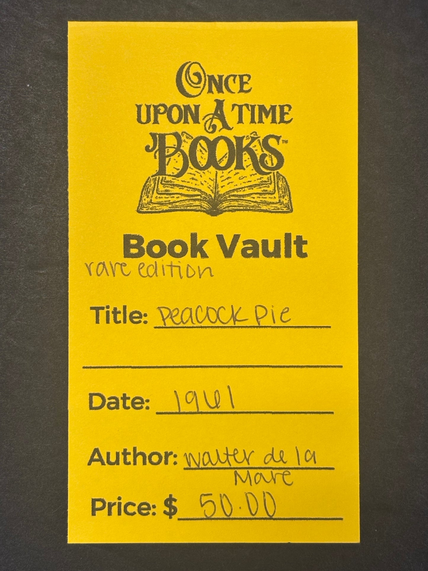 Peacock Pie - Walter de la Mare - Rare Edition - 1961