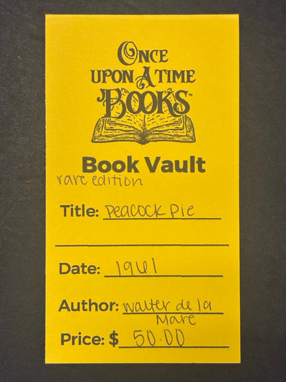 Peacock Pie - Walter de la Mare - Rare Edition - 1961