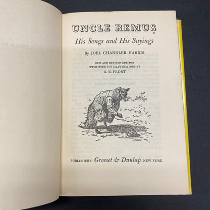 Uncle Remus: His Songs and His Sayings - Joel Chandler Harris - 1921