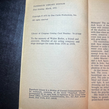 Barnabas, Quentin, and the Vampire Beauty - Marilyn Ross - 1972