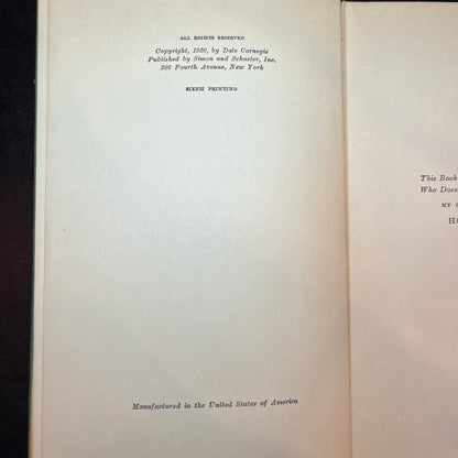 How To Win Friends And Influence People - Dale Carnegie - 6th Print - 1936