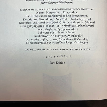 The Starlight Sea - Erin Morgenstern - Signed Copy - 1st Edition - 2018