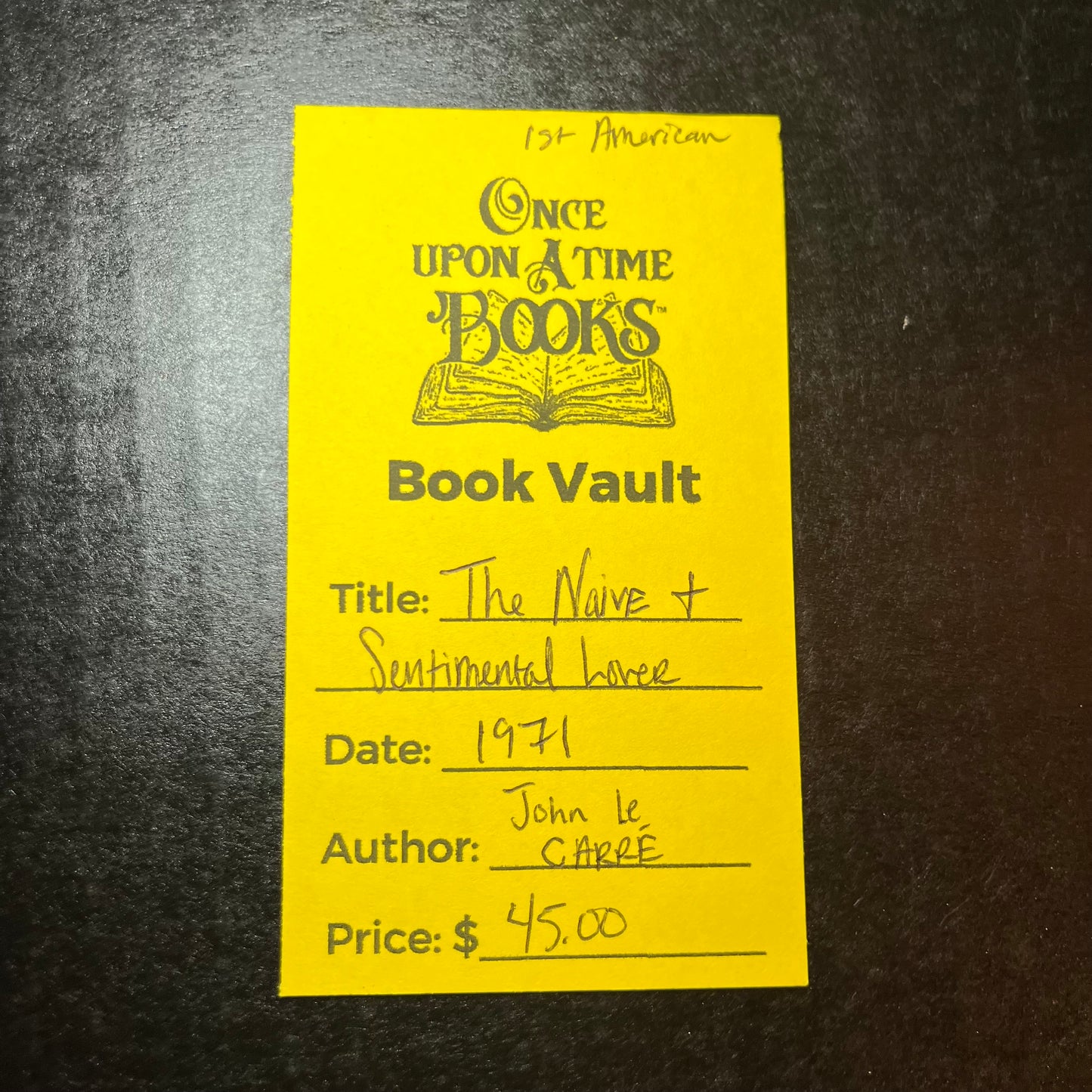 The Naive and Sentimental Lover - John Le Carre - First American - 1971