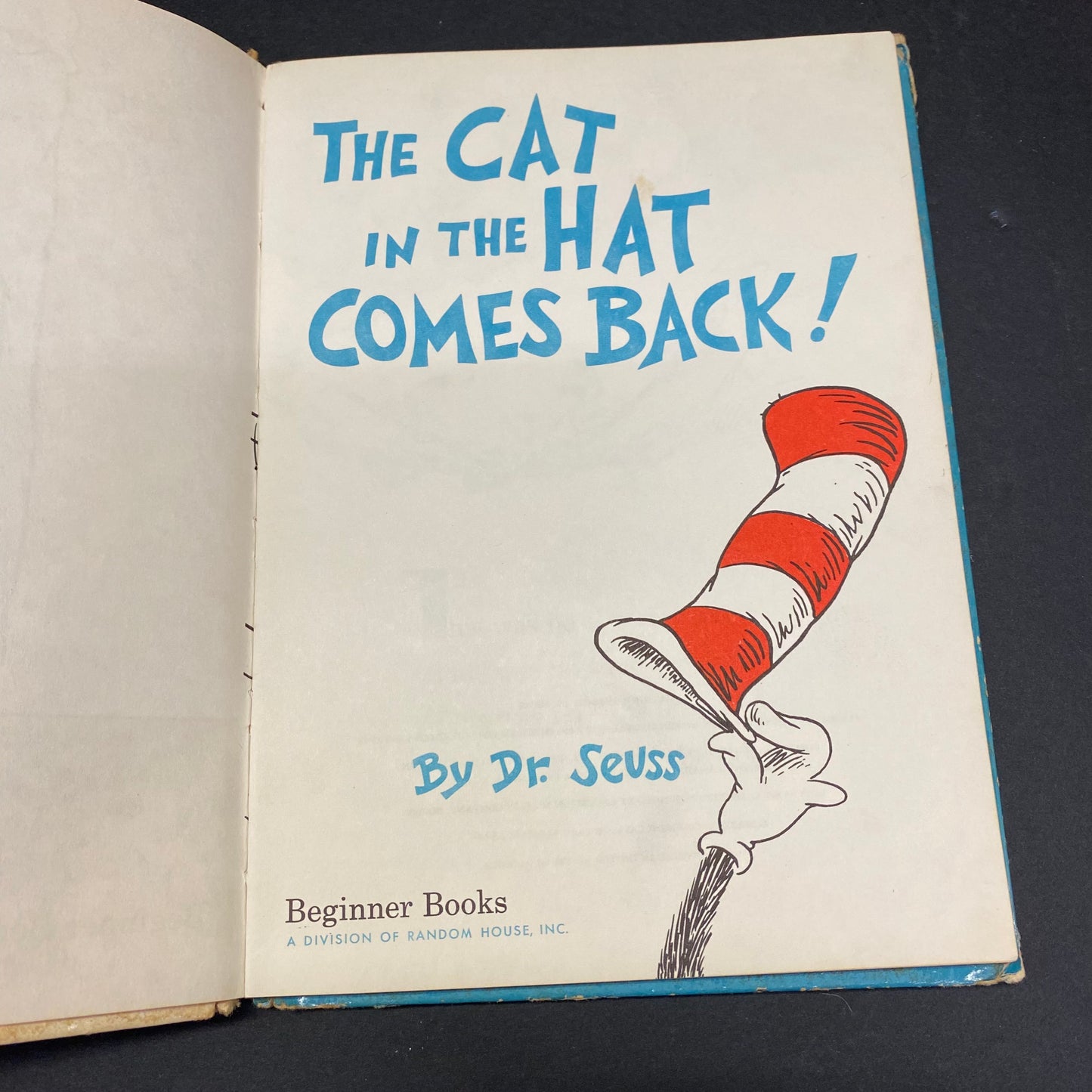 The Cat in the Hat Comes Back - Dr. Seuss - Early Printing - 1958