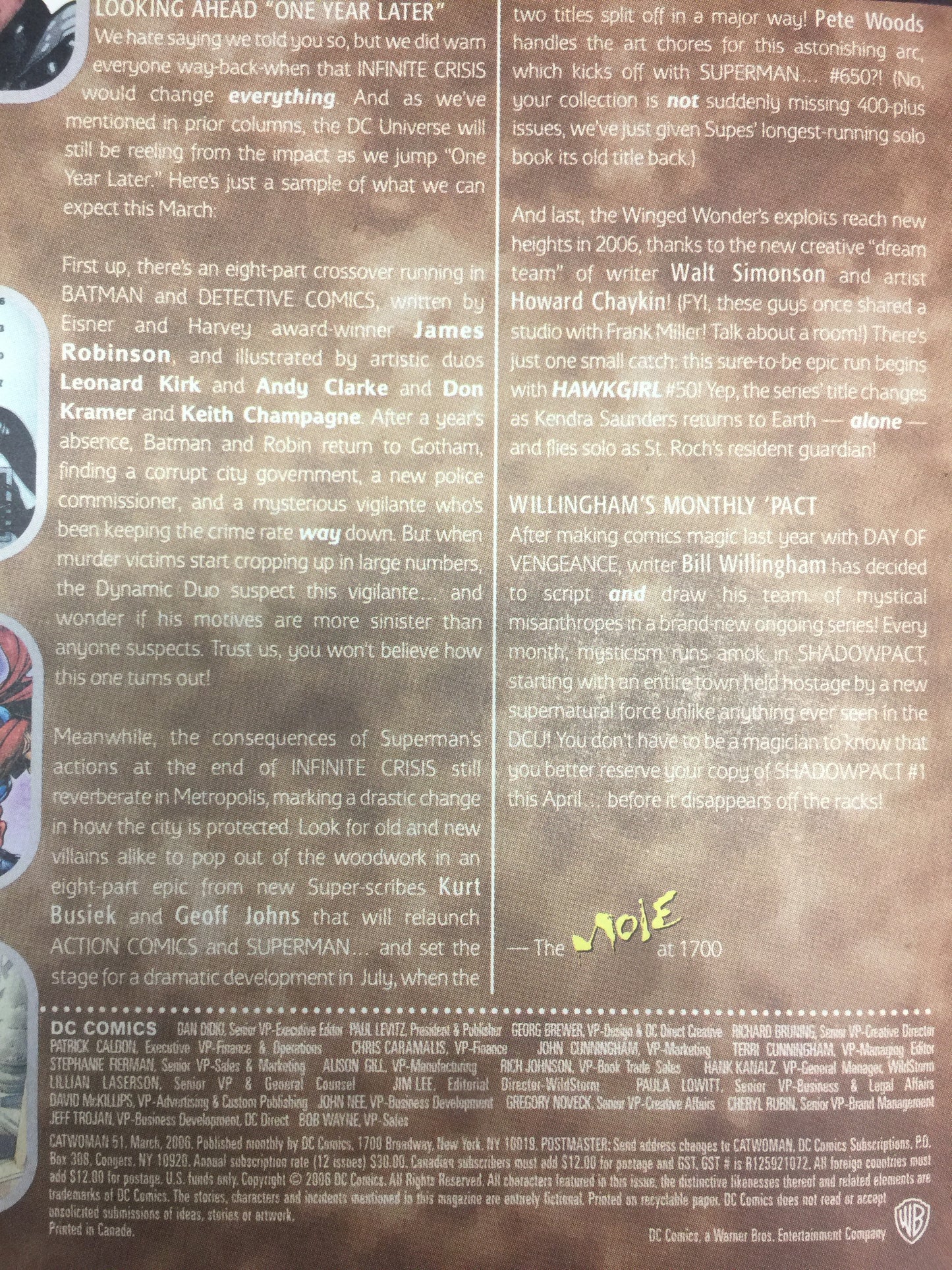 Catwoman 51 - Will Pfeifer - Classic Adam Hughes Cover - 2006