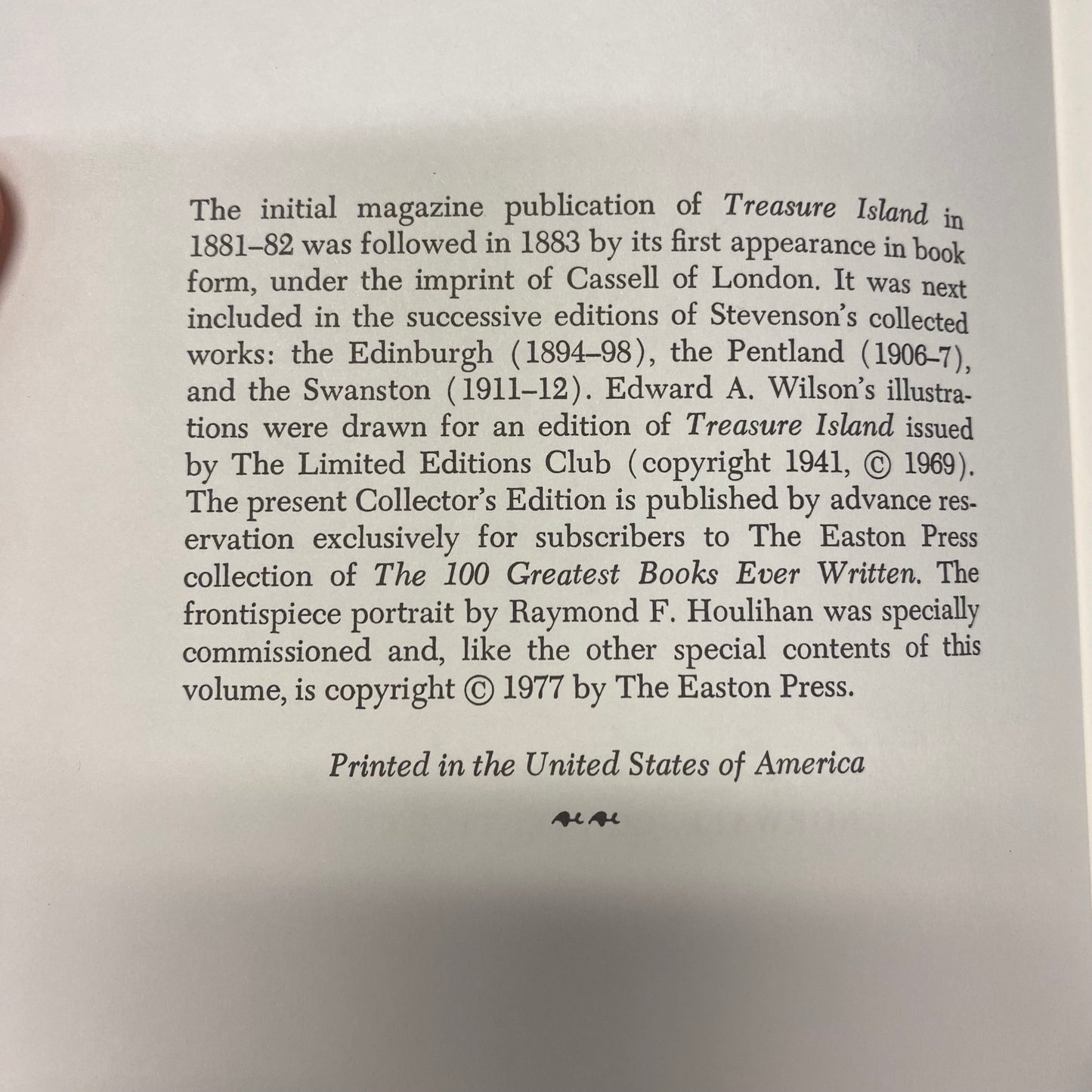 Treasure Island - Robert Louis Stevenson - Easton Press - 1977