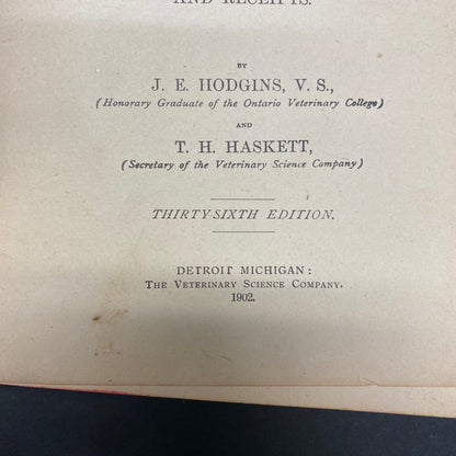 The Veterinary Science: The Anatomy, Diseases, and Treatment of Domestic Animals - J. E. Hodgins and T. H. Haskett - 1902