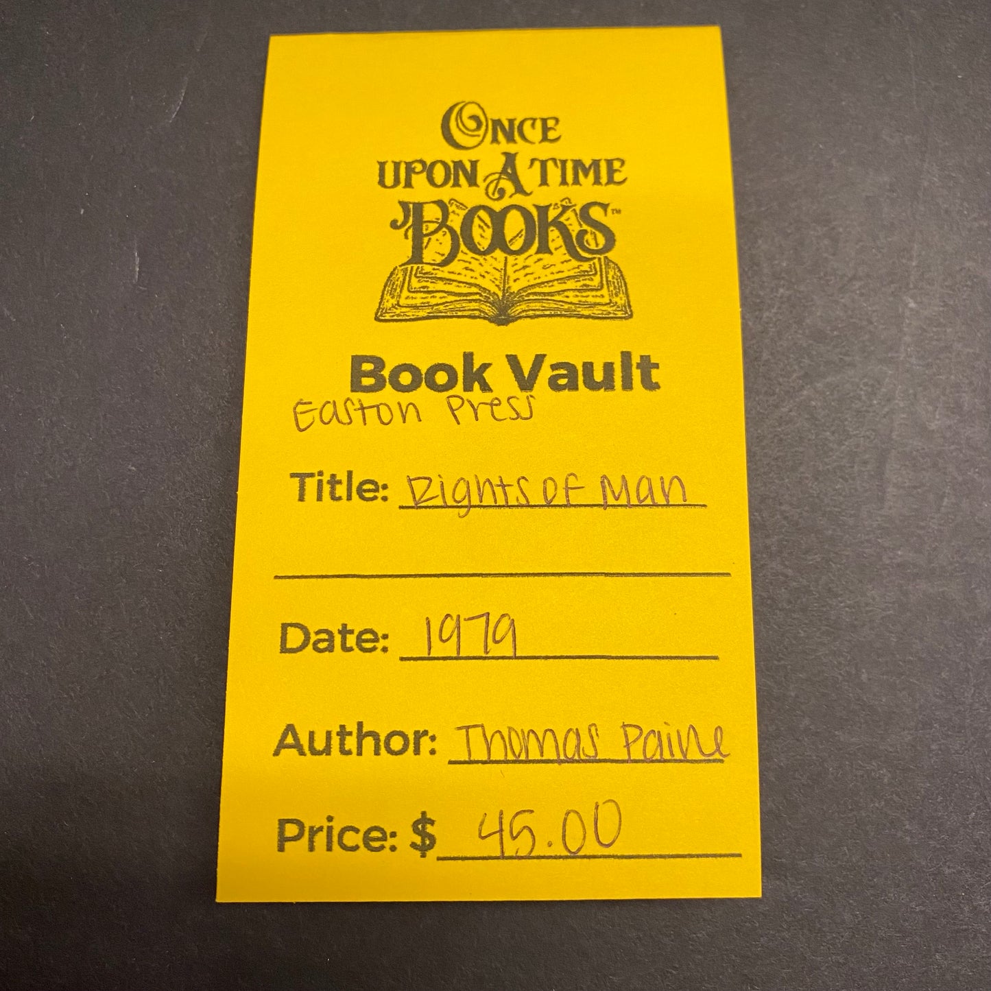 Rights of Man - Thomas Paine - Easton Press - 1979