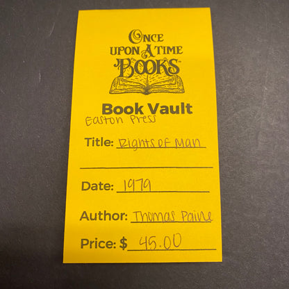 Rights of Man - Thomas Paine - Easton Press - 1979