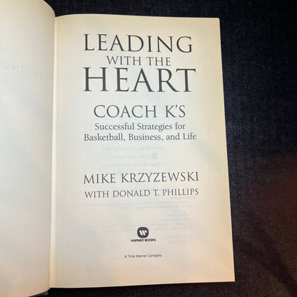 Leading with the Heart - Mike Krzyzewski - Signed - 2000