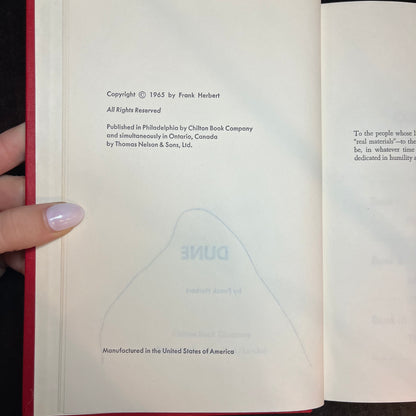 Dune - Frank Herbert - Book Club Edition - 1965