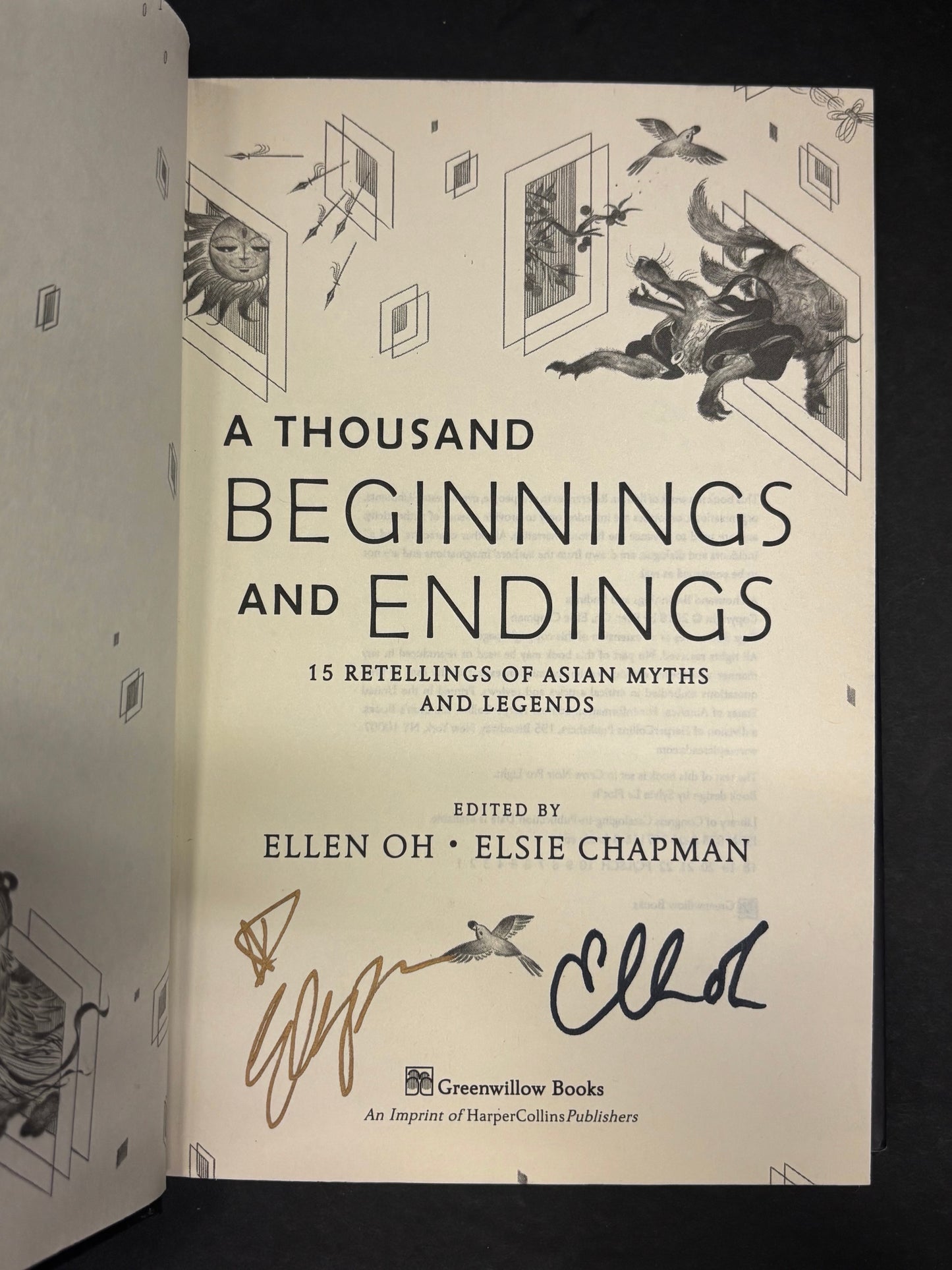A Thousand Beginnings and Endings - Editors: Ellen Oh and Elsie Chapman - Signed - 2018