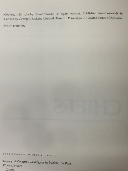 Chiefs - Stuart Woods - 1st Edition - 1981