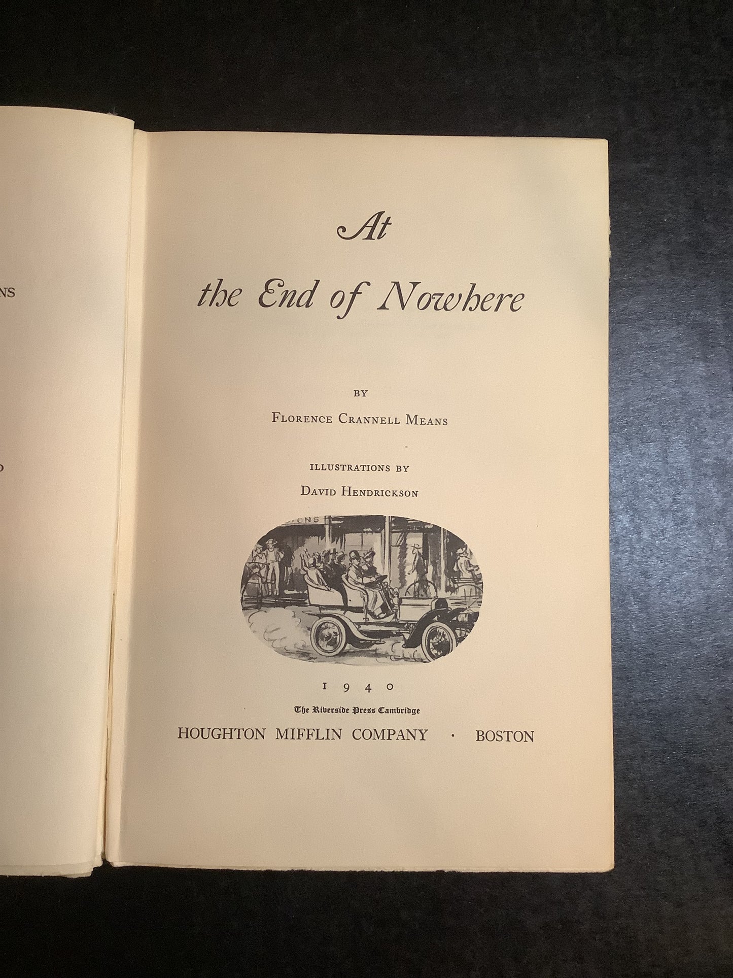 At the End of Nowhere - Florence Crannell Means - Signed - 1940