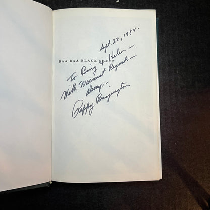 Baa Baa Black Sheep - "Pappy" Boyington - Signed - 1958