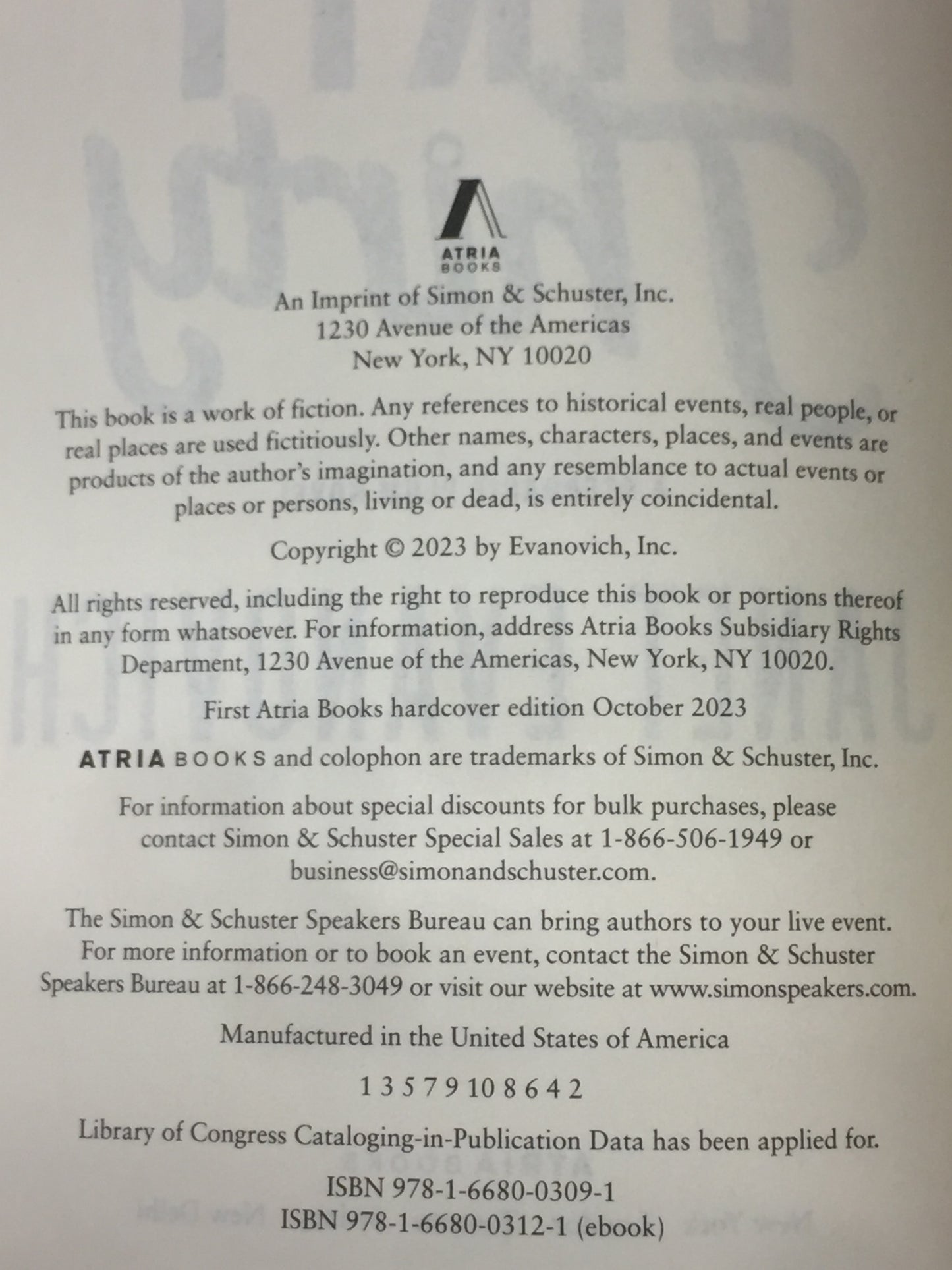 Dirty Thirty - Janet Evanovich - Signed - 2023