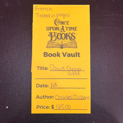 David Copperfield - Charles Dickens - Tipped in Pages - French - Date Unknown