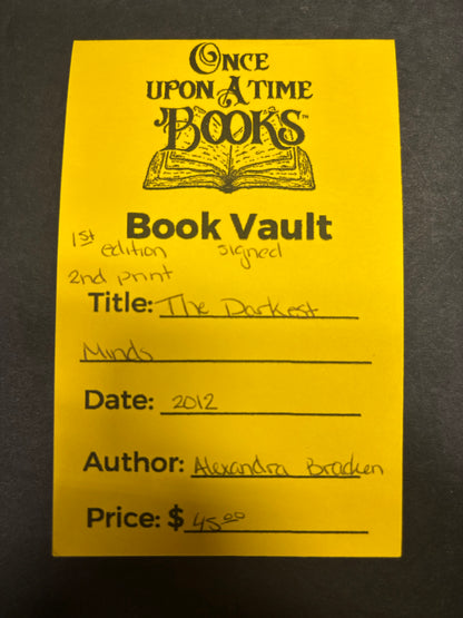 The Darkest Minds - Alexandra Bracken - 1st Edition - 2nd Print - Signed - 2012