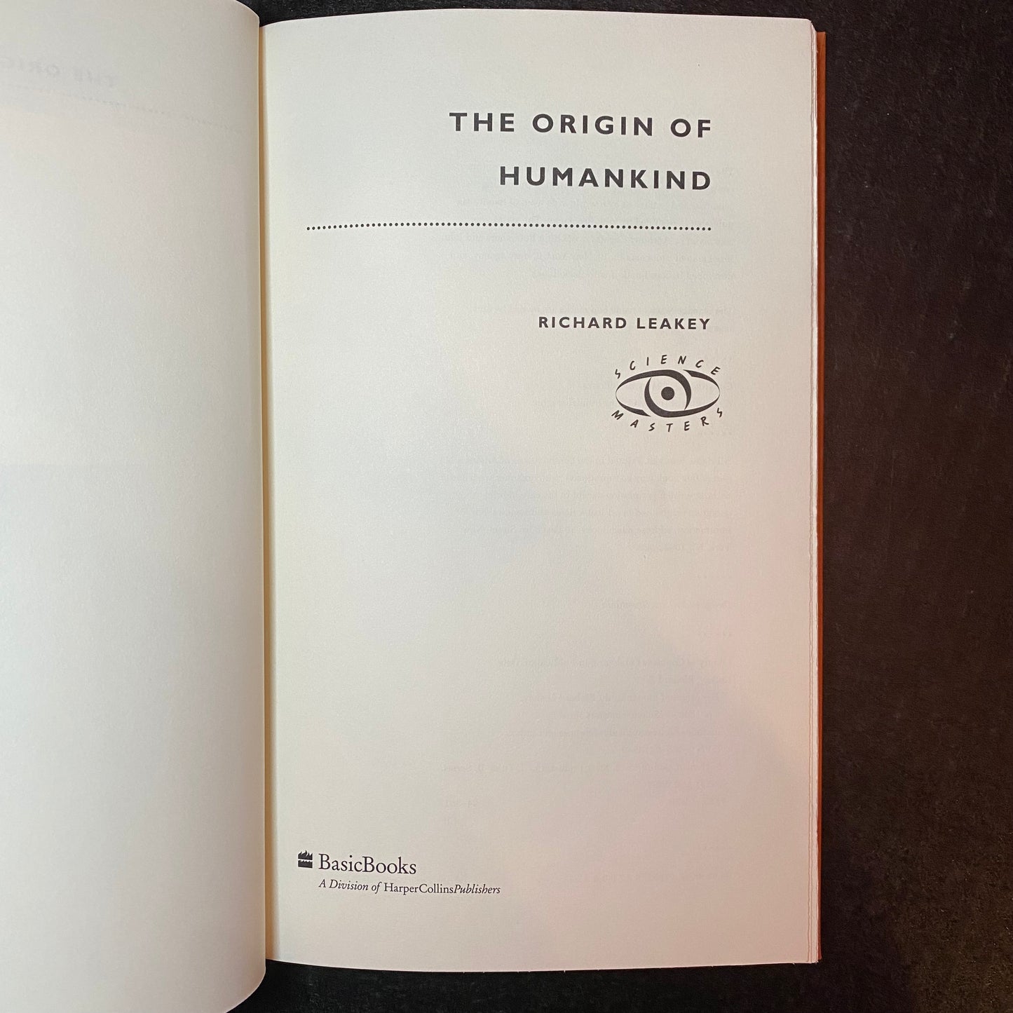 The Origin of Humankind - Richard Leakey - 1st American Edition - Signed- 1994