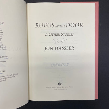 Rufus at the Door and Other Stories - Jon Hassler - Signed - 2000