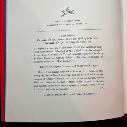 The French Chef Cookbook - Julia Child - 1st Edition - 1968