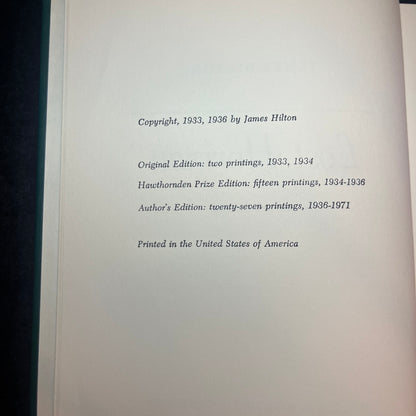 Lost Horizon - James Hilton - 1971