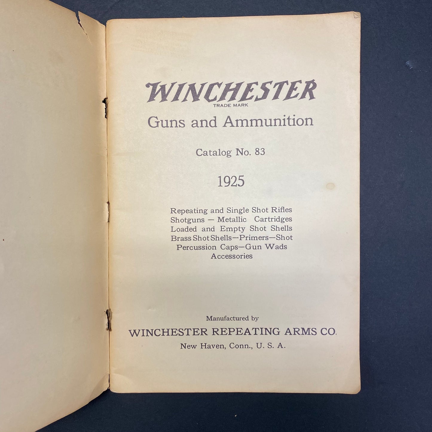 World's Standard Guns and Ammunition - Winchester Repeating Arms Co. - 1925