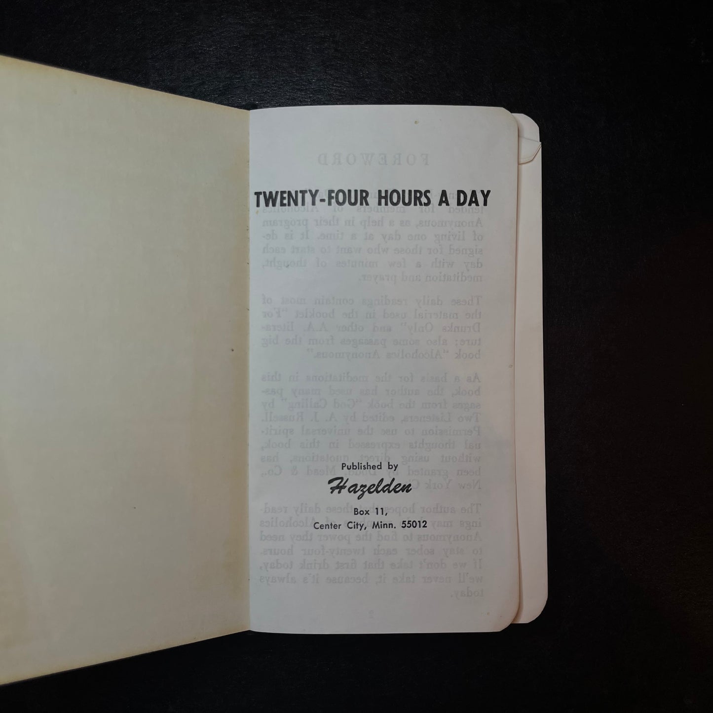 Twenty - Four Hours a Day - Alcoholics Anonymous - Early Print