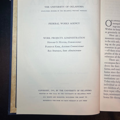 Oklahoma A Guide To The Sooner State - American Guide Series - 1947
