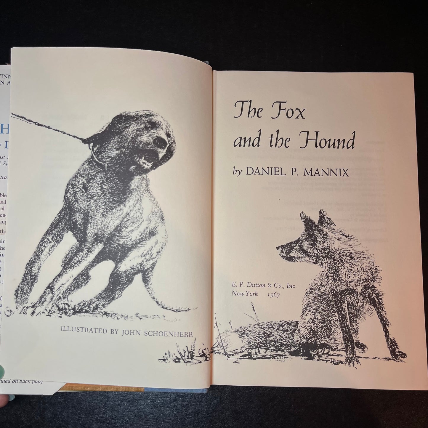 The Fox and the Hound - Daniel P. Mannix - First Edition clipped - 1967